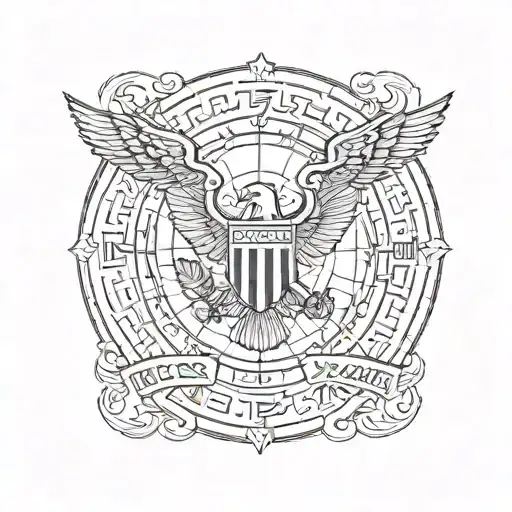 passport coming out of circle  tattoo design idea