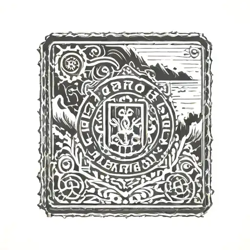 peru passport stamp tattoo design idea