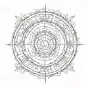 passport coming out of circle  tattoo design idea