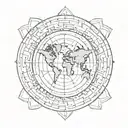 passport coming out of circle  tattoo design idea