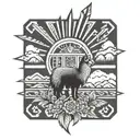 alpaca peru tattoo design idea