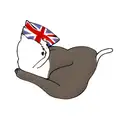 British cat is sleeping tattoo design idea