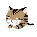 British cat is sleeping tattoo design idea