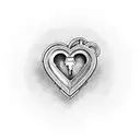 heart lock with name inside key  tattoo design idea