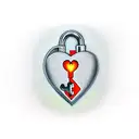 heart lock and keywith name inside key  tattoo design idea