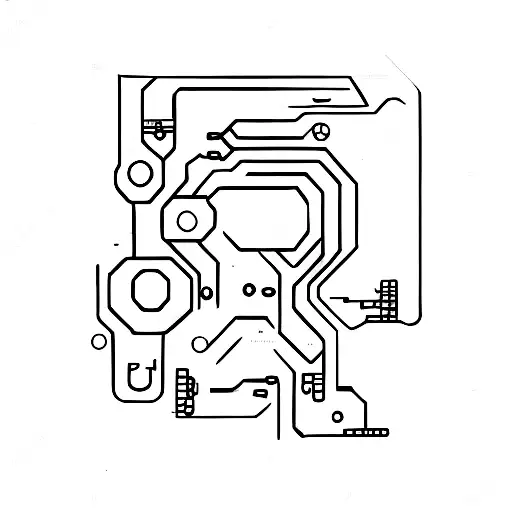 cyberpunk circuitry arm band tattoo design idea