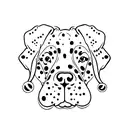 Dalmatian walking over a rainbow tattoo design idea