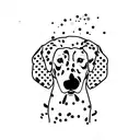 Dalmatian walking over a rainbow tattoo design idea