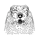 Dalmatian walking over a rainbow tattoo design idea