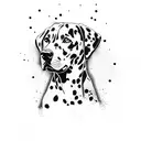 Dalmatian, Rainbow tattoo design idea