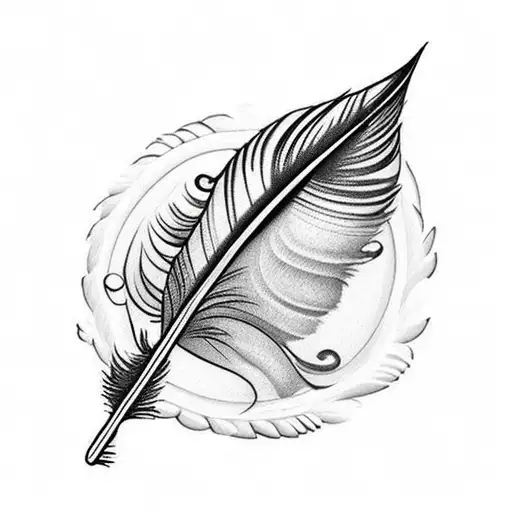 Feather Pen PNG Picture, Cartoon Feather Pen Tattoo, Cartoon Tattoo, Feather  Pen, Tattoo PNG Image For Free Download