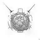 thr 4 starts dragon ball, the ball is hold by a dragon tattoo design idea