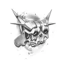 rock hammer and piton tattoo design idea