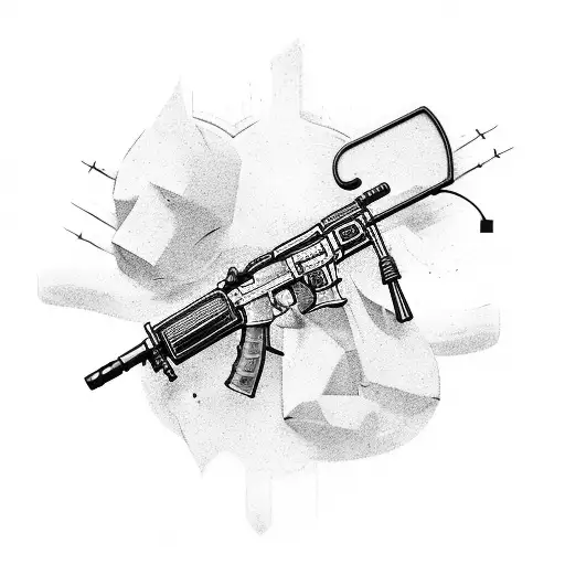 counter-strike awp weapon tattoo design idea