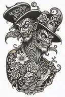 Shango and Santa Barbara tattoo design idea