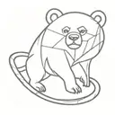 bear trap heart shape tattoo design idea