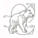 bear trap heart shape tattoo design idea