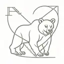 bear trap heart shape tattoo design idea