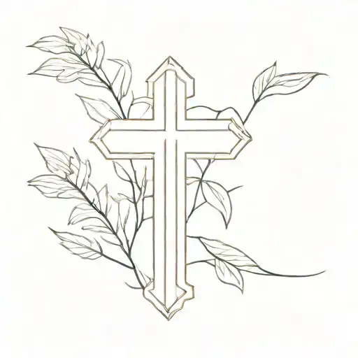 Cross with dates incorporated tattoo design idea