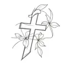 Simple Cross tattoo tattoo design idea