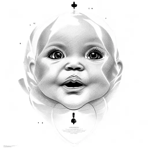 baby with name "Elijah James Kirby" and date of birth 2023 tattoo design idea
