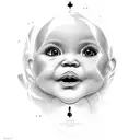baby with name "Elijah James Kirby" and date of birth 2023 tattoo design idea