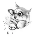 baby with name "Elijah James Kirby" and date of birth 2023 tattoo design idea