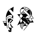 Harlequin tattoo design idea