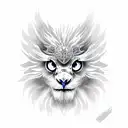 owl lion phoenix tattoo design idea