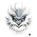 owl lion phoenix tattoo design idea
