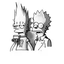 bart and lisa simpson tattoo design idea