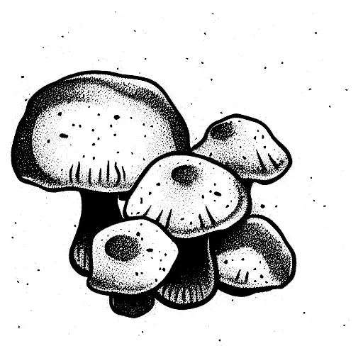 mushrooms  tattoo design idea