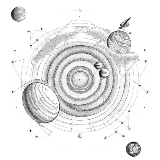 s solar system tattoo design idea