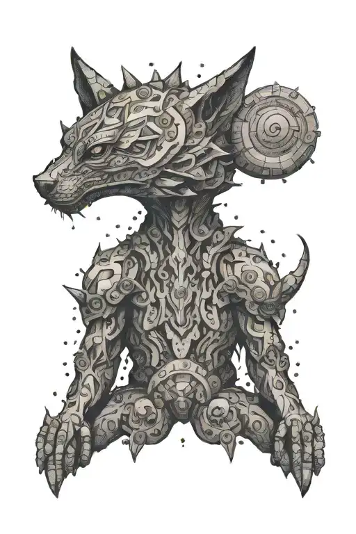 Alakazam dotwork tattoo tattoo design idea