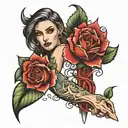 Ruby and Luca James forearm tattoo design idea