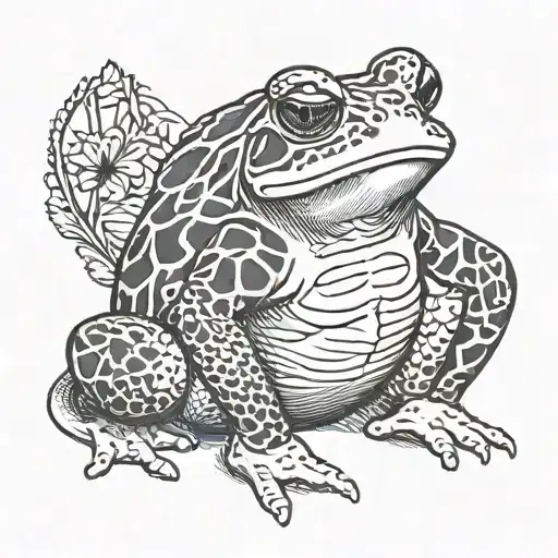 toad tattoo design idea