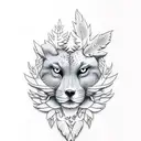 cedar tree tattoo design idea