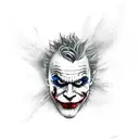 Joker Heath Ledger tattoo design idea