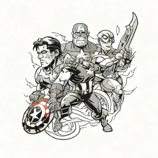 avengers sleave tattoo tattoo design idea