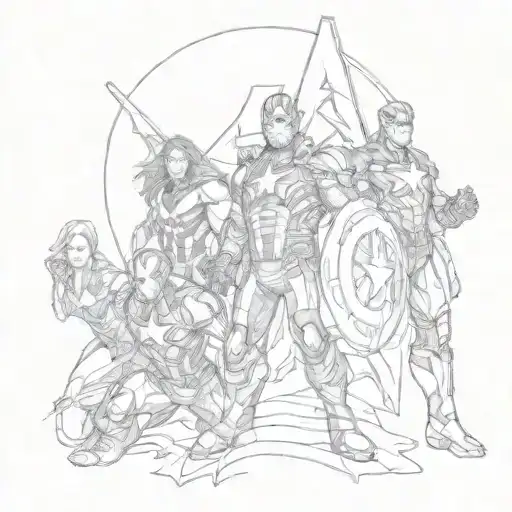 avengers sleave tattoo tattoo design idea