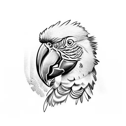 macaw tattoo design idea