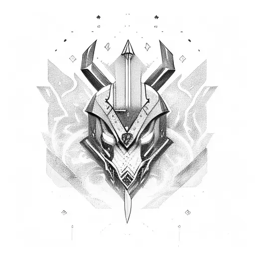 Wilfrido sword thunder tattoo design idea