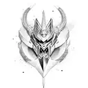 Wilfrido sword thunder tattoo design idea