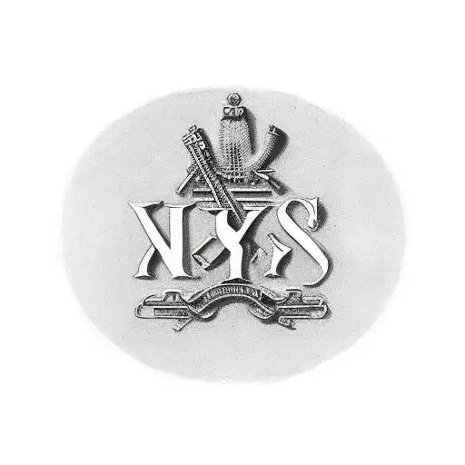 USSR Second Lieutenant Rank with Roman Numerals of Date of Birth and Death tattoo design idea