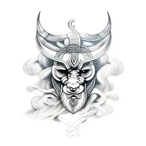 viking ship  tattoo design idea