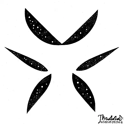 script: through the echoes, amond stars tattoo design idea