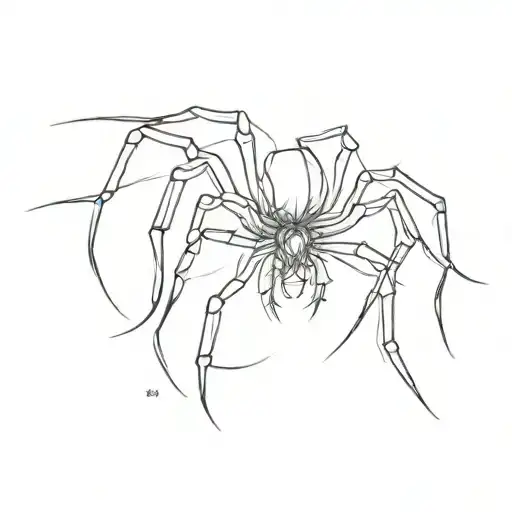 spider crawling tattoo design idea