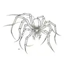 spider crawling tattoo design idea