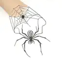 spider crawling tattoo design idea
