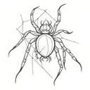 spider crawling tattoo design idea